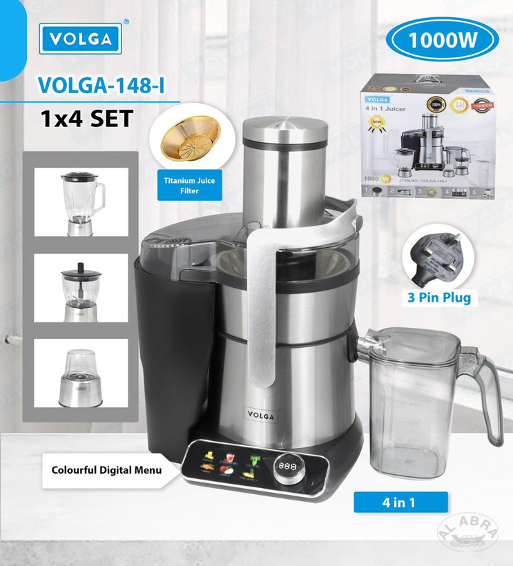 آبمیوهگیر ۴ کاره ولگا مدل VOLGA-148-I
