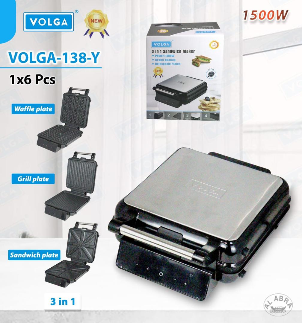 اسنک ساز سه کاره لمسی ولگا مدل VOLGA-138-Y