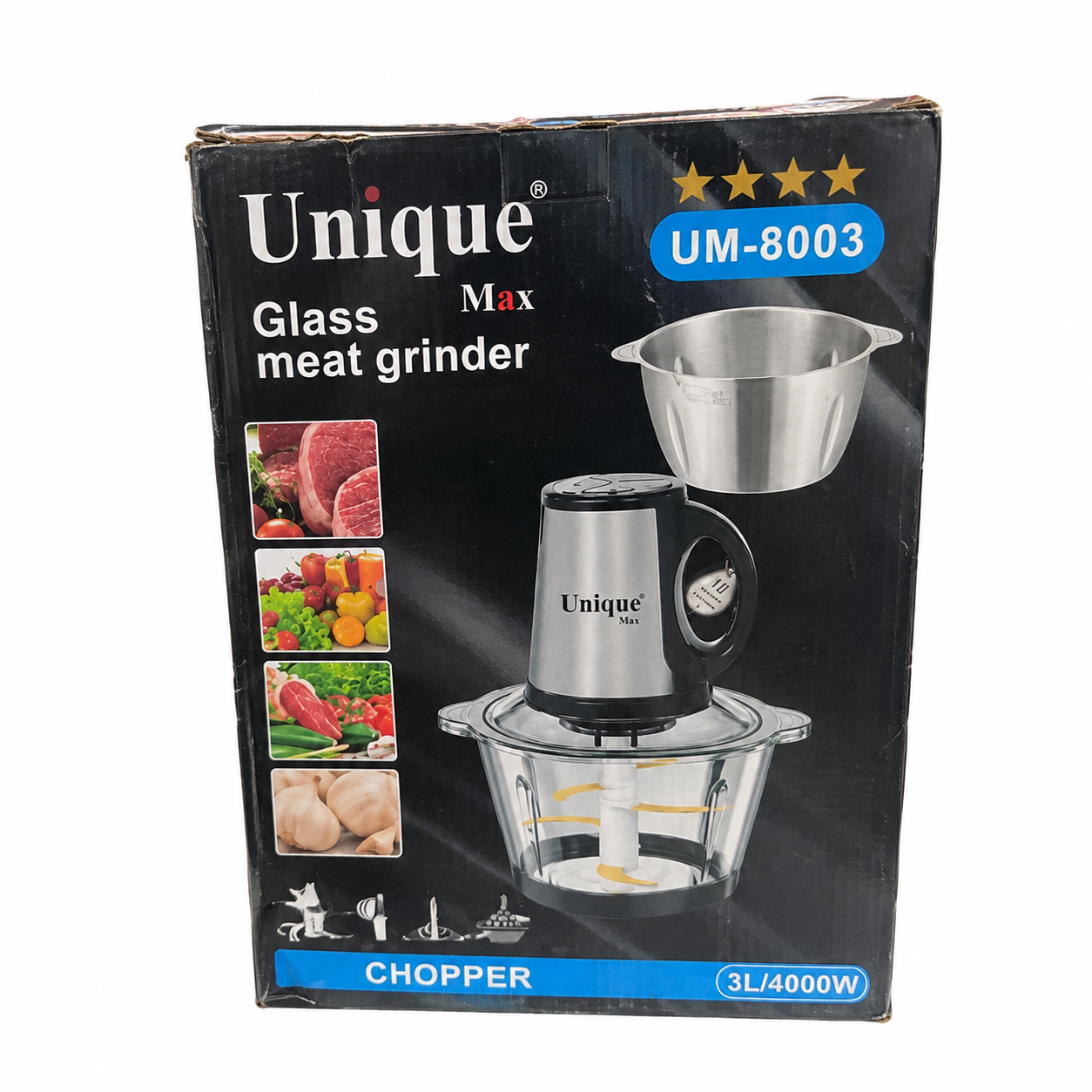 خردکن یونیک مکس مدل UM-8003 دو کاسه 3 لیتر