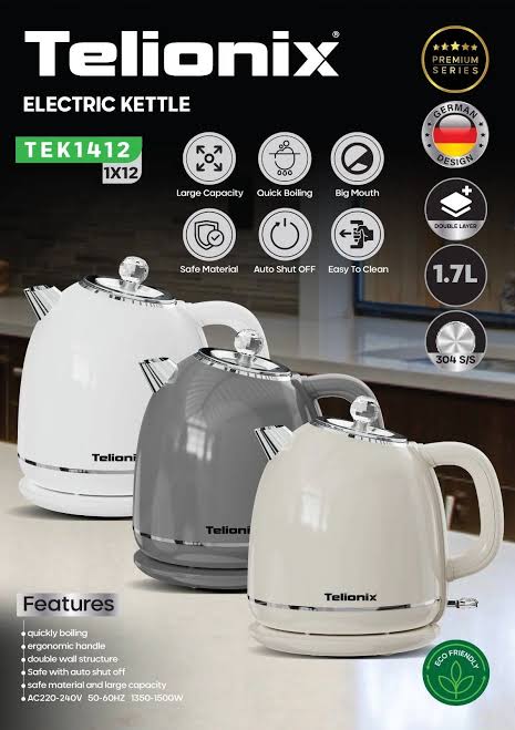کتری برقی تلیونیکس مدل TEK1412 ظرفیت ۱.۷
